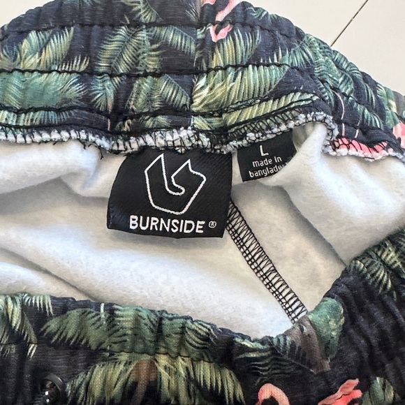 Burnside Lounge Shorts/Flamingo and Palms/ Cotton Stretch Fleeced waist 36 NWOT - Picture 9 of 10